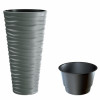 SAKSIJA PLASTIČNA SAND SLIM 40X75CM KAMENO SIVA SA ULOŠKOM PR DPSA400-405U