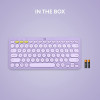 LOGITECH K380 Multi-Device Bluetooth Keyboard, Lavander Lemonade