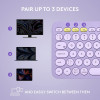 LOGITECH K380 Multi-Device Bluetooth Keyboard, Lavander Lemonade