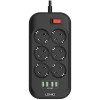 LDNIO Produzni kabl 2m, SE6403 6 EU Plug + 4 USB plug Max 2500W Black